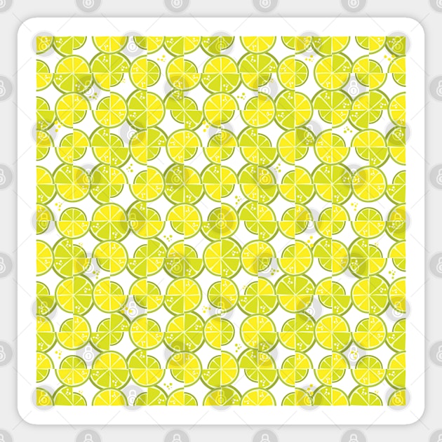 Lemons Lime Truchet Sticker by kobyakov